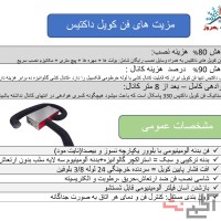 فن کویل سقفی داکتیس  پرتاب هوا 10 متر داخل کانال