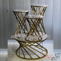 جلو مبلی پایه فلزی فورتیک طلایی