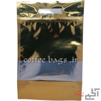 پاکت قهوه متالایز پنجره دار