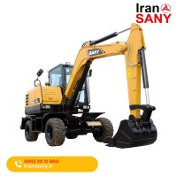 مینی بیل مکانیکی چرخ لاستیکی سانی SY65W